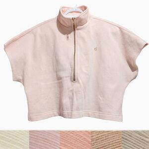 ROCAWEAR Women quarter zipped cropped sweatshirt top size Medium @E